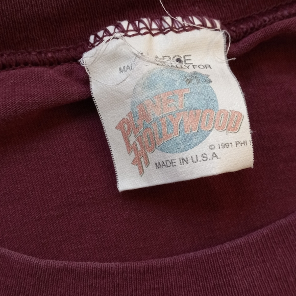 VINTAGE 1991 PLANET HOLLYWOOD TEE - Picture 4 of 4
